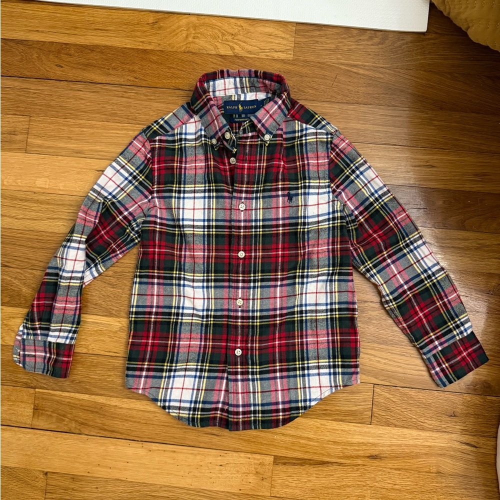 Ralph Lauren Kids Plaid Shirt - Red, Green, and Blue